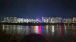拱桥会昌夜景桥光影水波纹