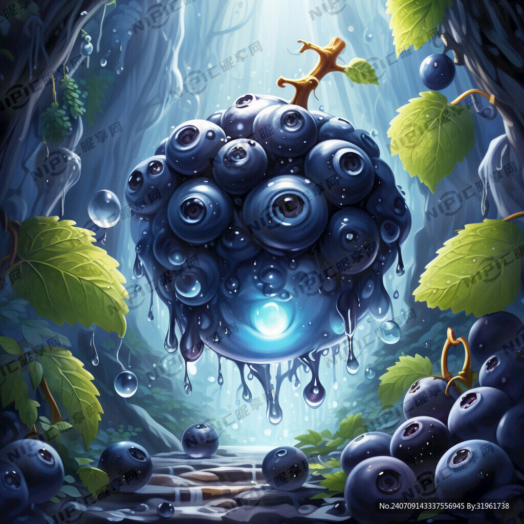 蓝莓 葡萄 眸光 晶莹剔透
