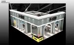 展览3D模型 二面开口 