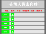 公司员工去向牌
