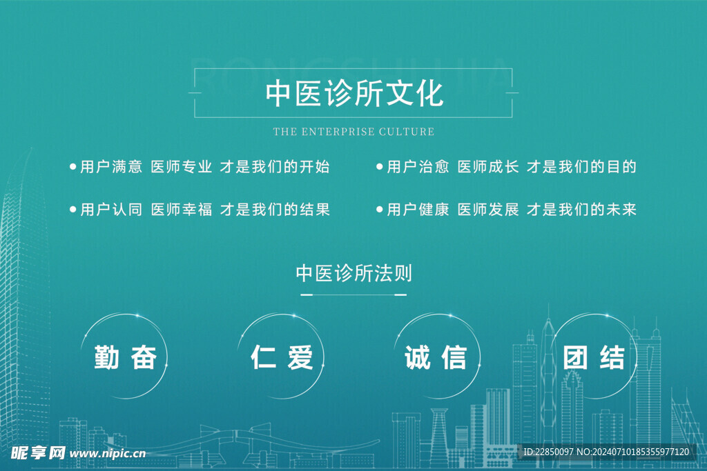 中医诊所文化海报