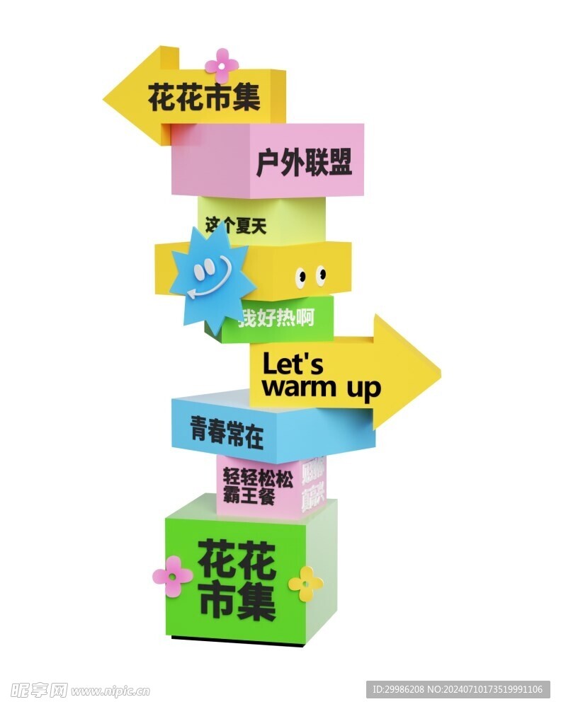 卡通指示牌