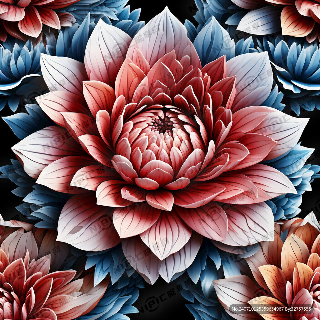 3D花  四方无缝