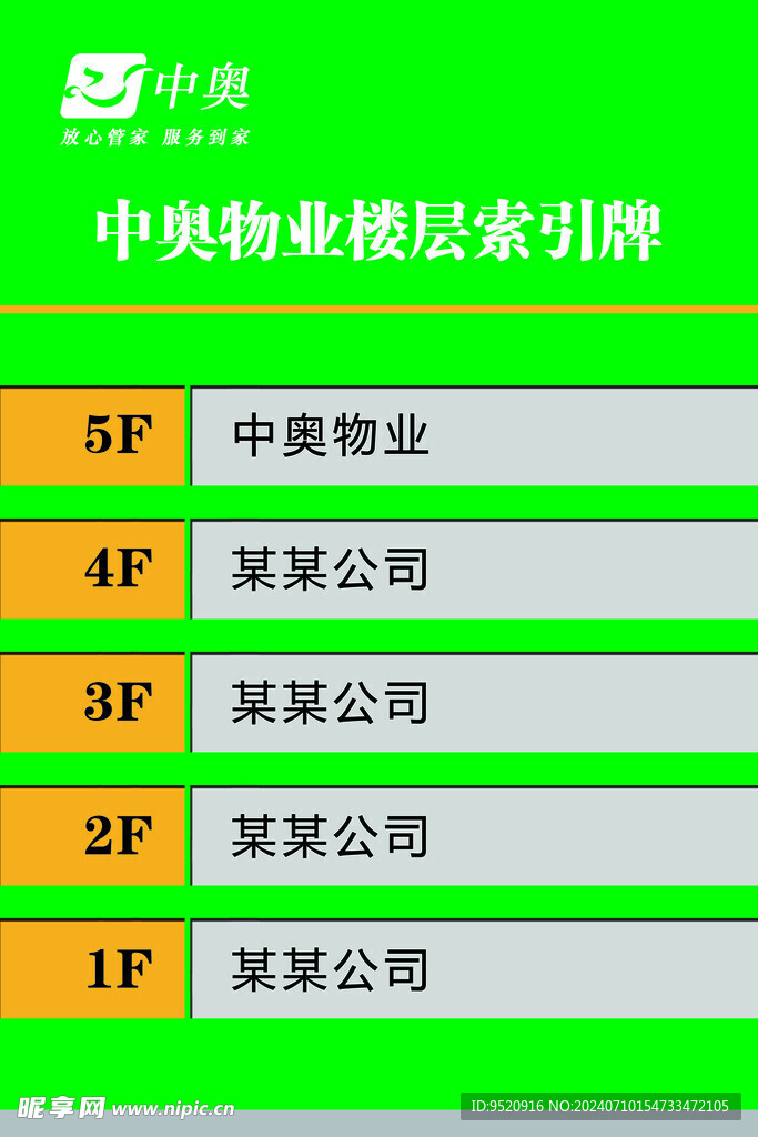 楼栋指示牌