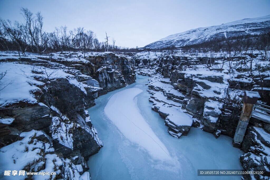 户外雪景