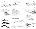 山峰 水墨山