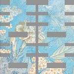 蓝色花纹喜字
