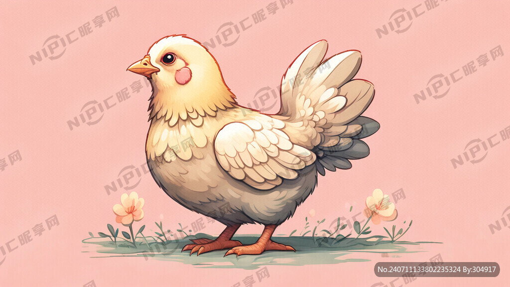 卡通小鸡插画
