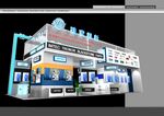 展览3D模型 三面开口 