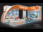 展览3D模型 三面开口
