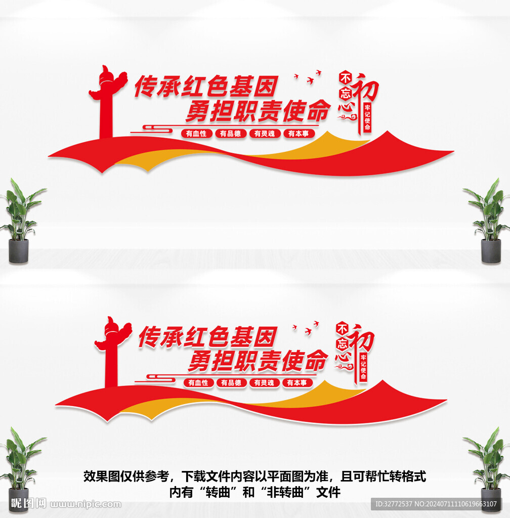 传承红色基因文化墙