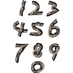 阿拉伯数字艺术字文字矢量