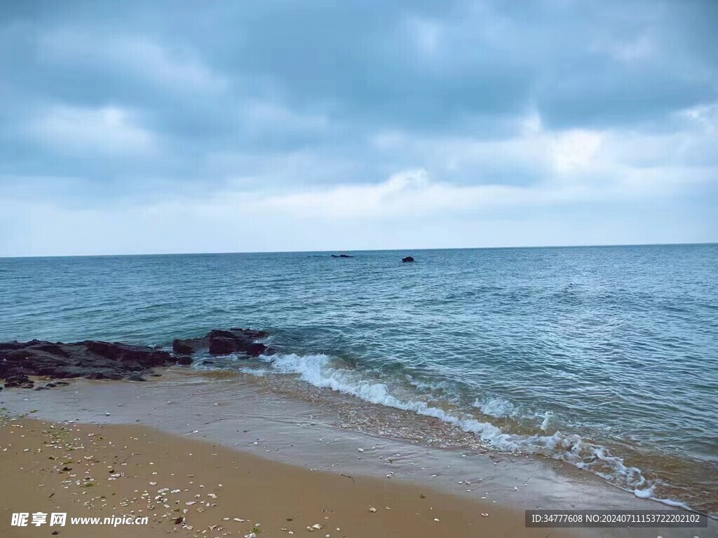 大海海边沙滩照片图片