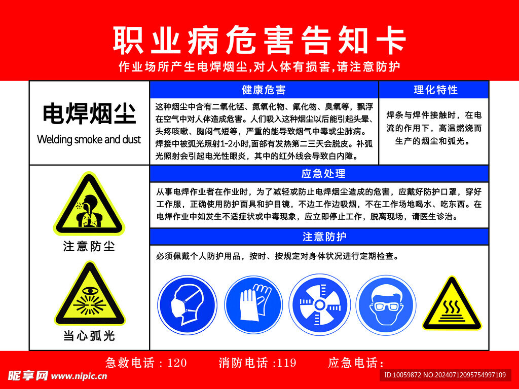 职业病危害告知卡