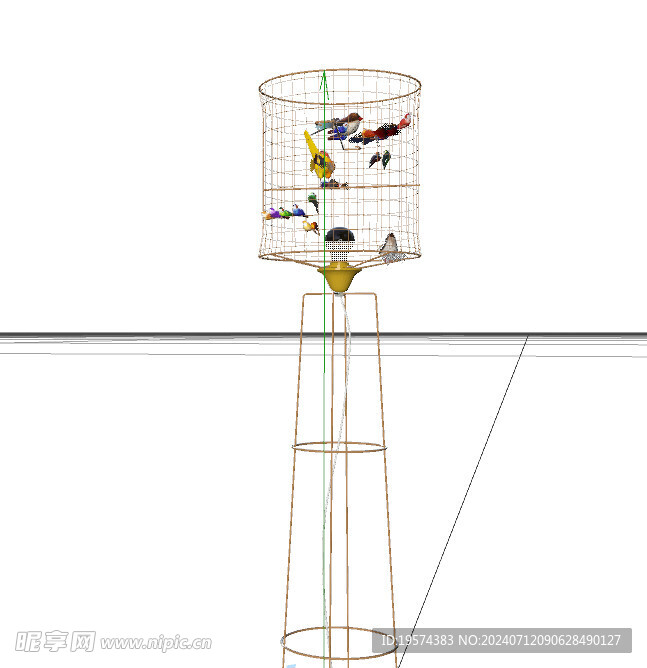 C4D模型 鸟笼