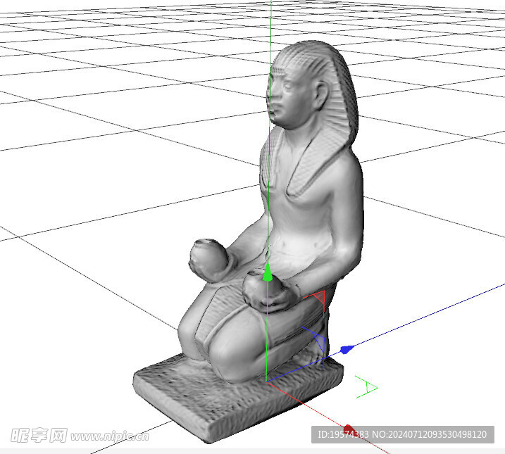 C4D模型 埃及雕像