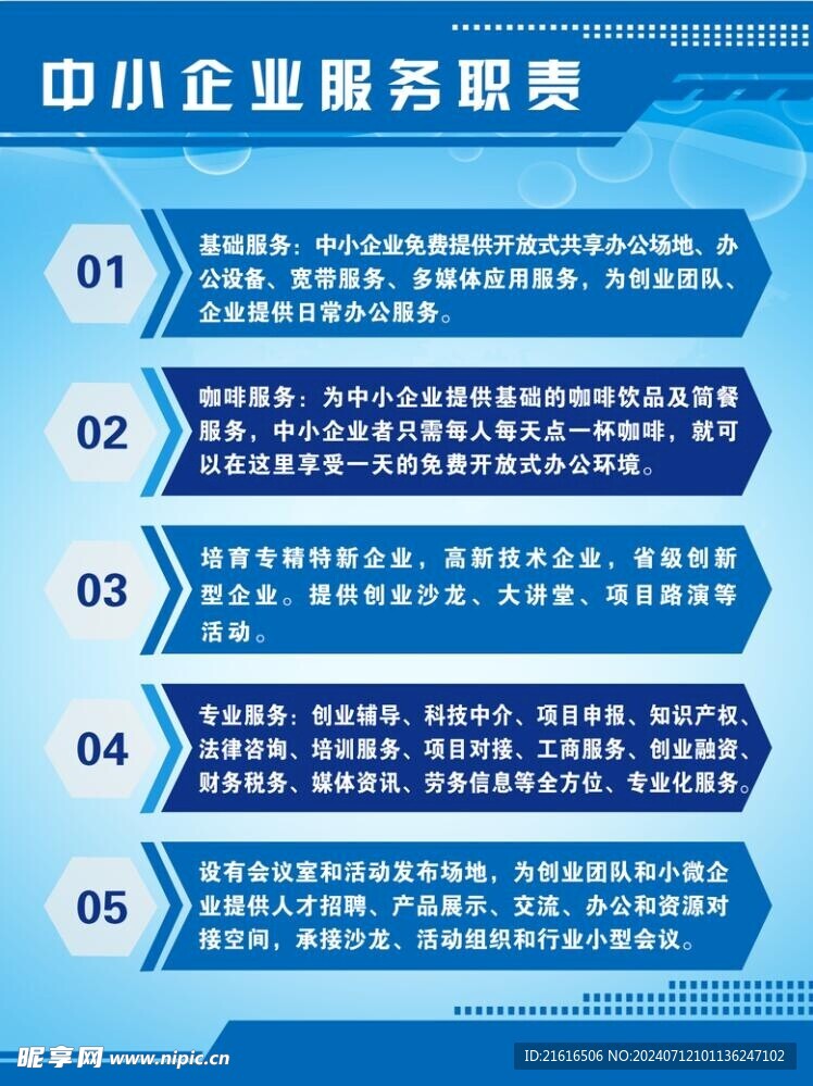 蓝色服务职责