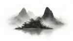 山谷，中国风，中国画，山水，水墨风格，写意，意境，高雅，高清，仙风道骨。