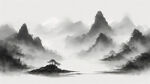 山谷，中国风，中国画，山水，水墨风格，写意，意境，高雅，高清，仙风道骨。