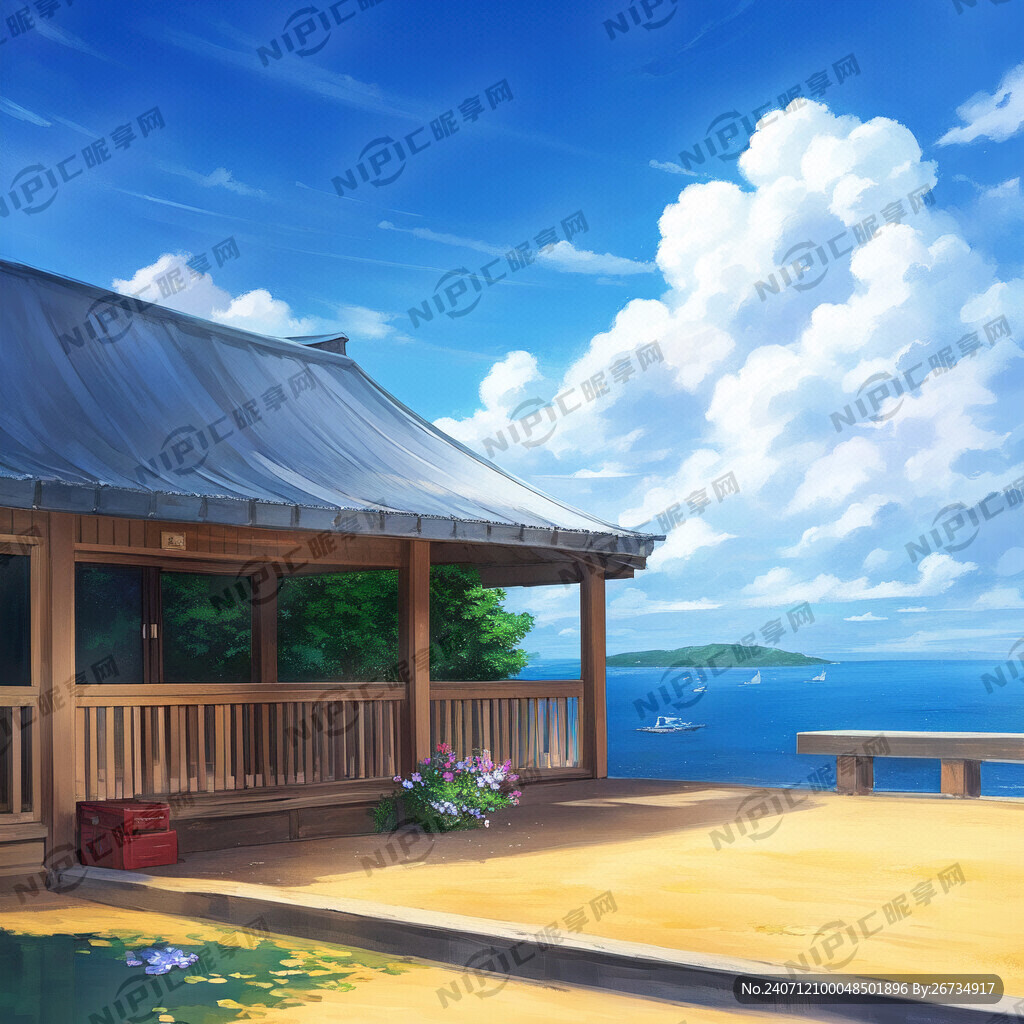 看书的小朋友 蓝色背景