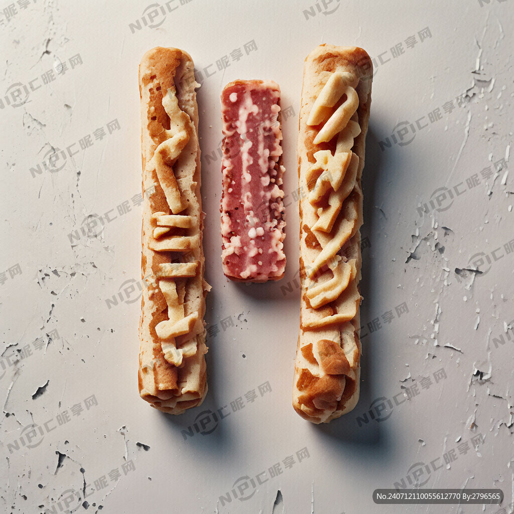 用火腿肠摆出数字40