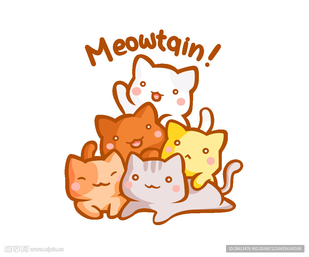 卡通叠叠猫
