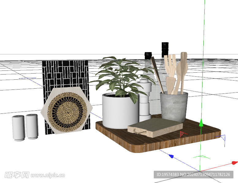 C4D模型 餐具