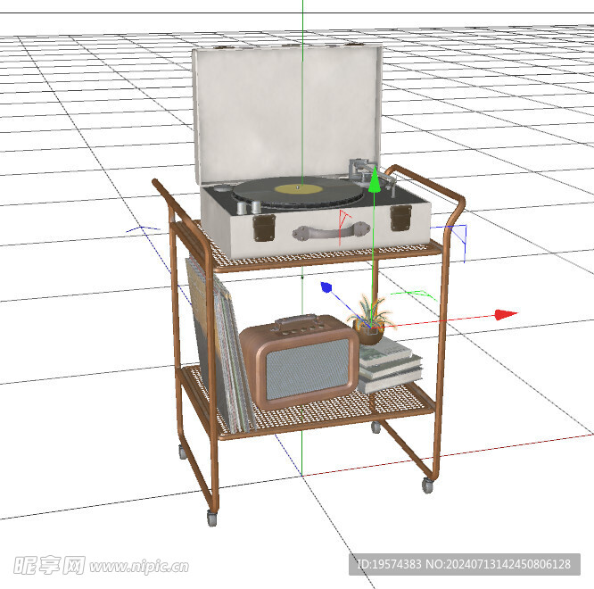 C4D模型 唱片机