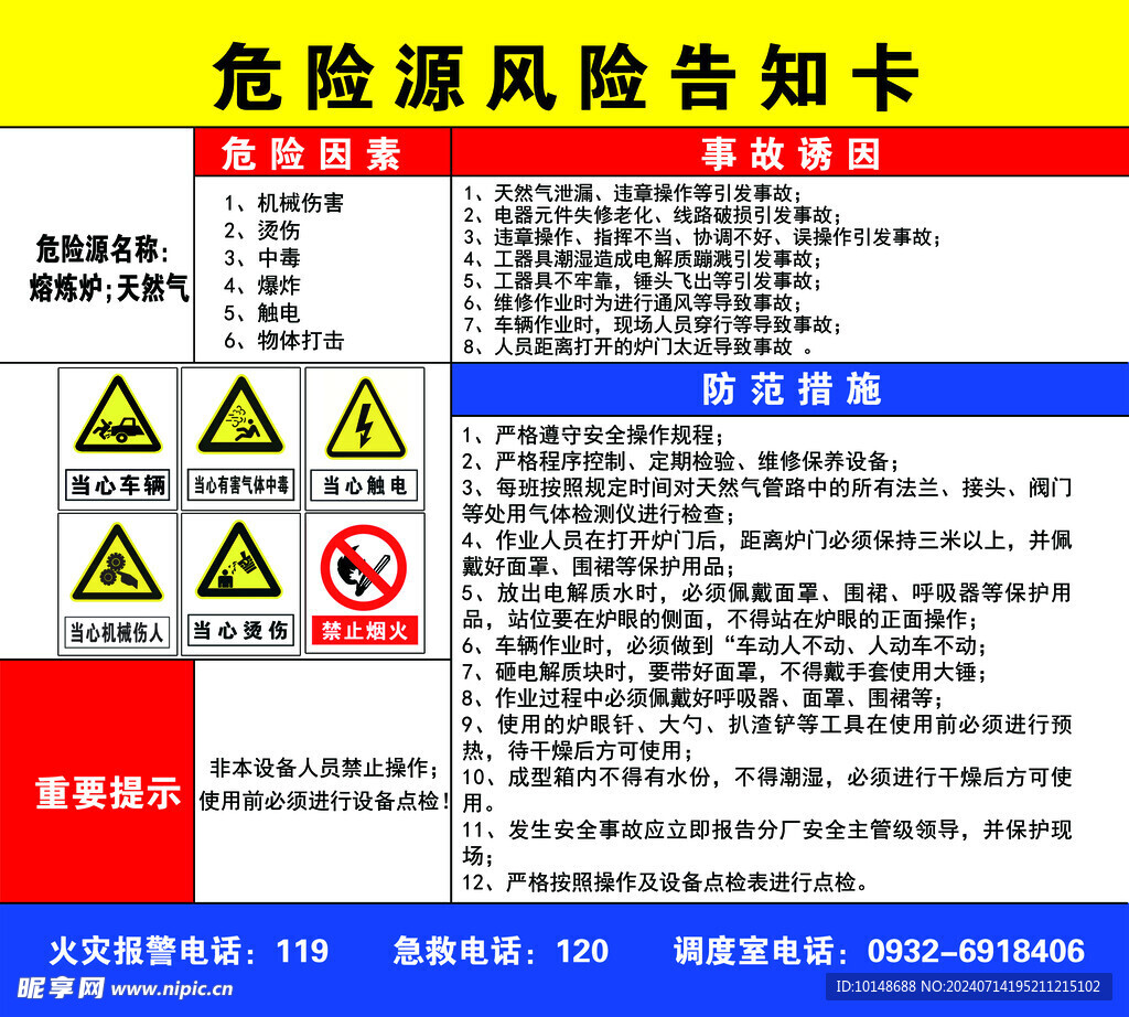 危险源风险告知卡