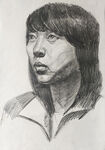女青年素描人物头像