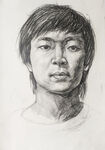 男青年素描人物头像