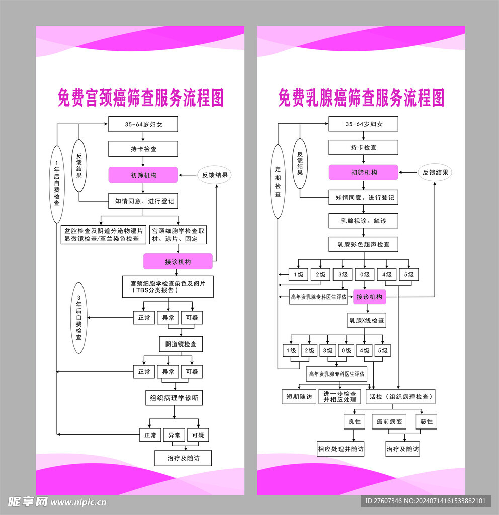 两癌筛查流程图