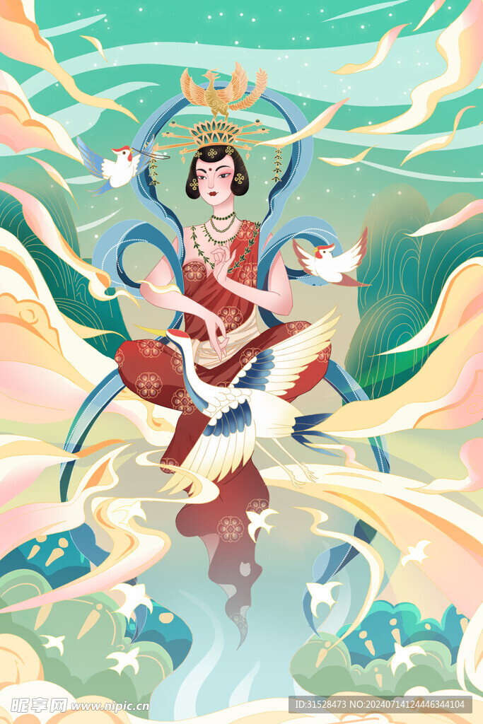 敦煌飞天 祥云