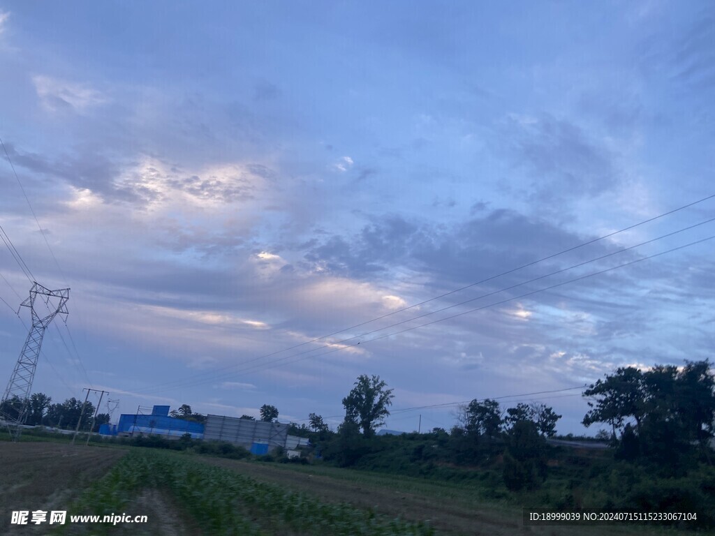 晚霞天空照片