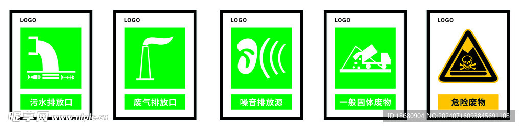 企业污水废气等环保标志