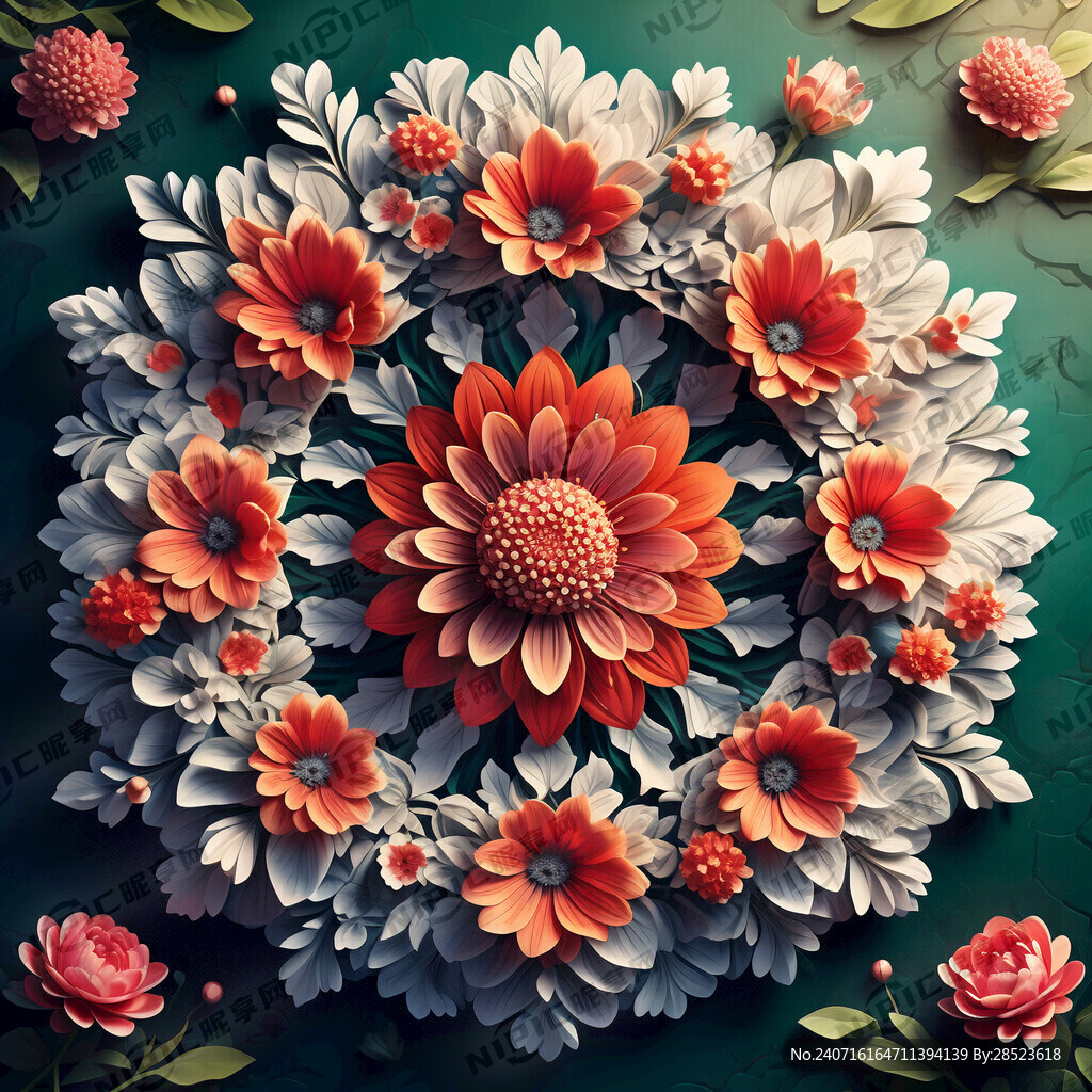 3D高清花卉循环图