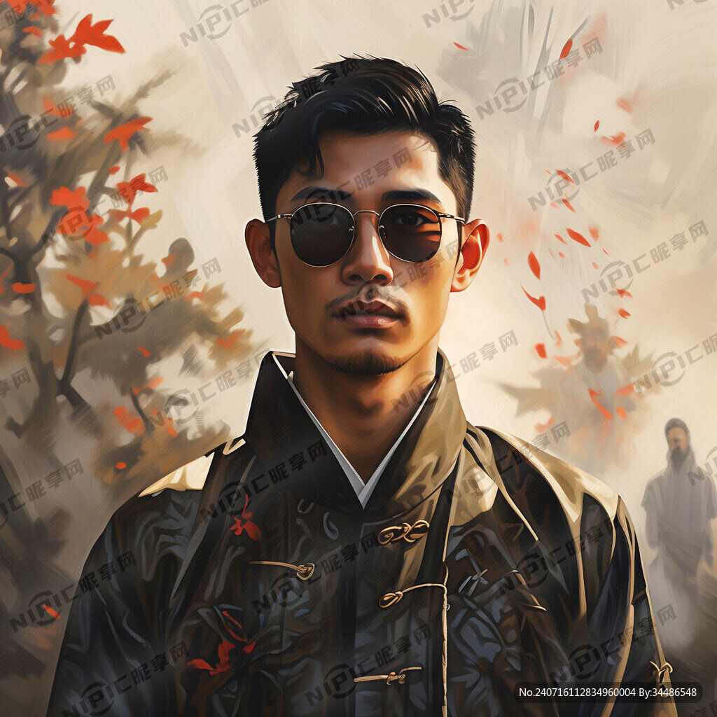 头像 剪影感 阳光帅气