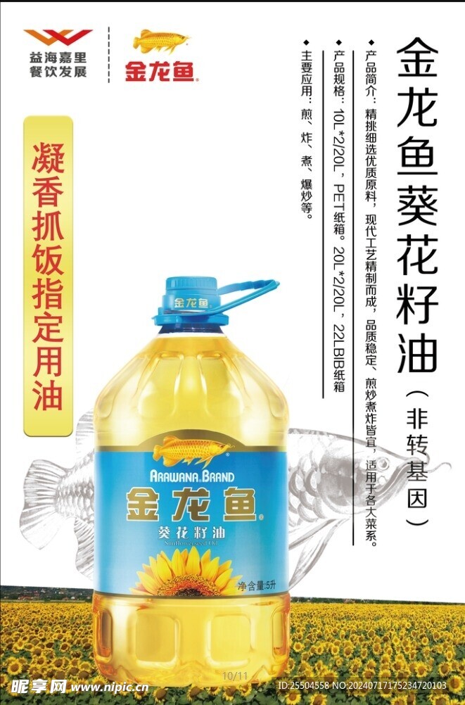 葵花籽油海报灯箱