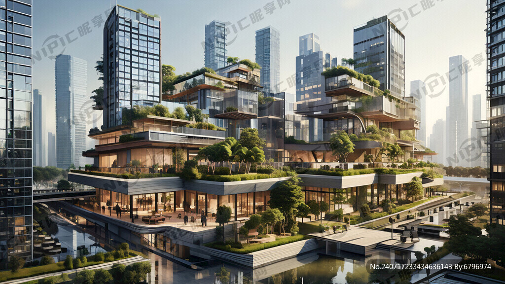 现代都市建筑与环境交融