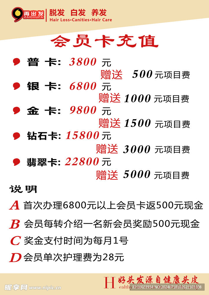 会员充值海报