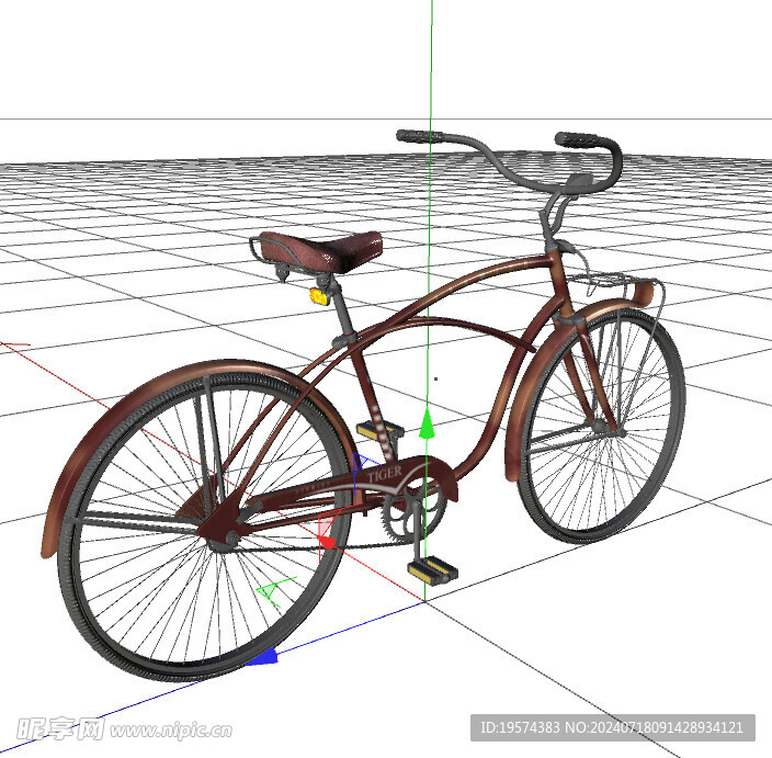 C4D模型 自行车