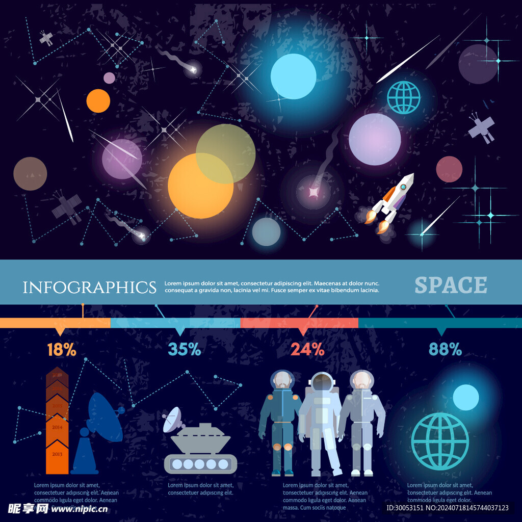 矢量航天信息图表