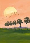 夕阳背景