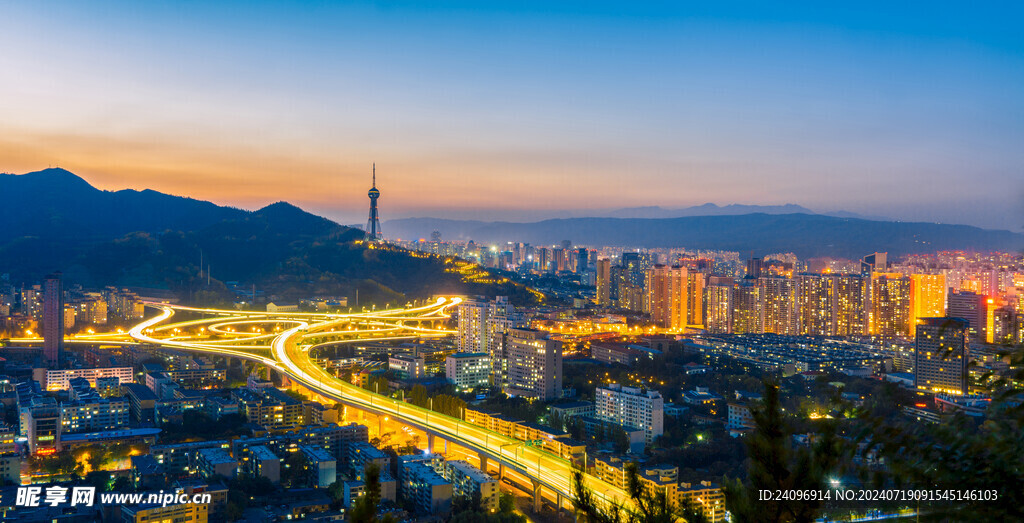 青海西宁城市夜景