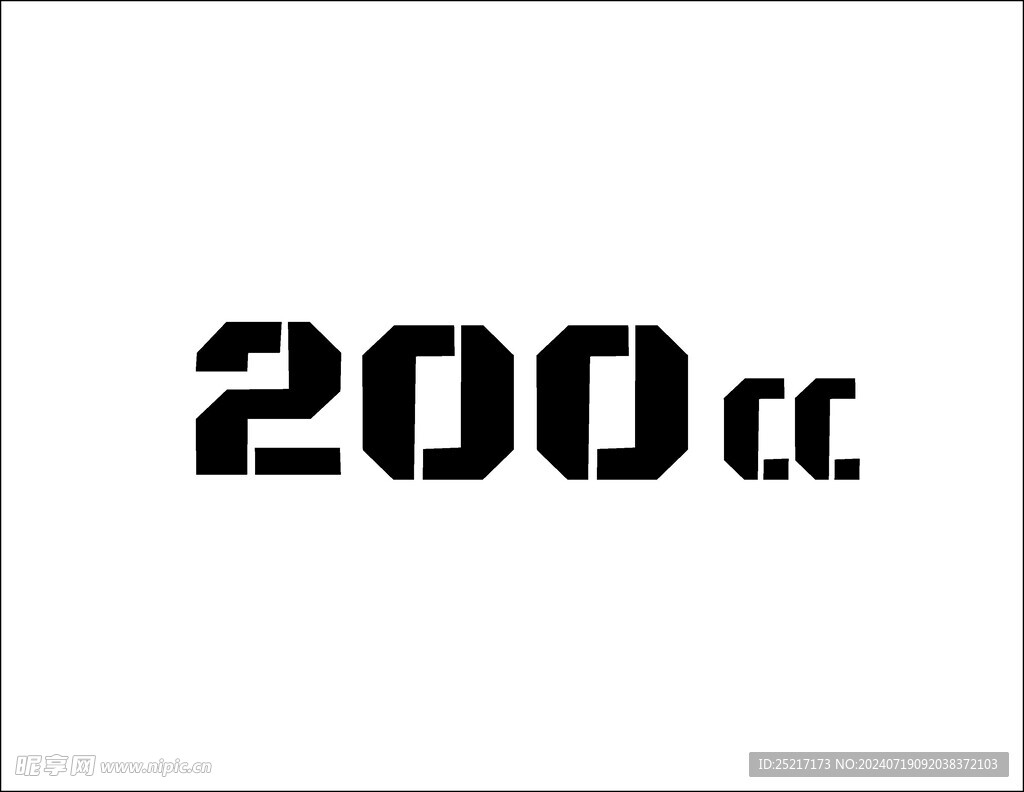 200cc 字体设计 