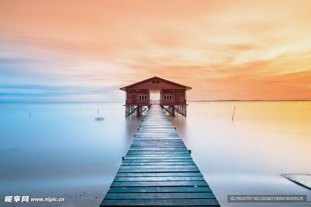 海洋夕阳背景