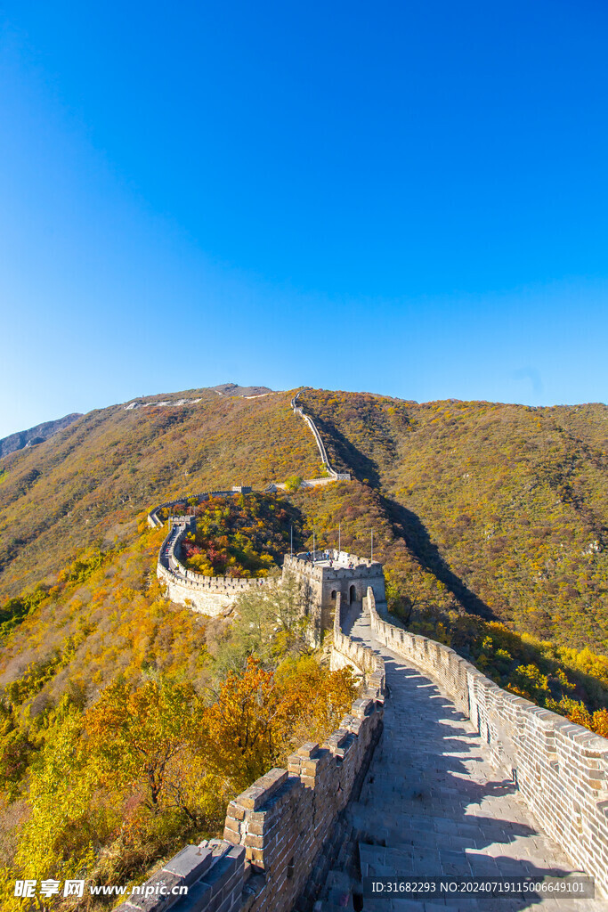 北京大气地标长城建筑摄影图