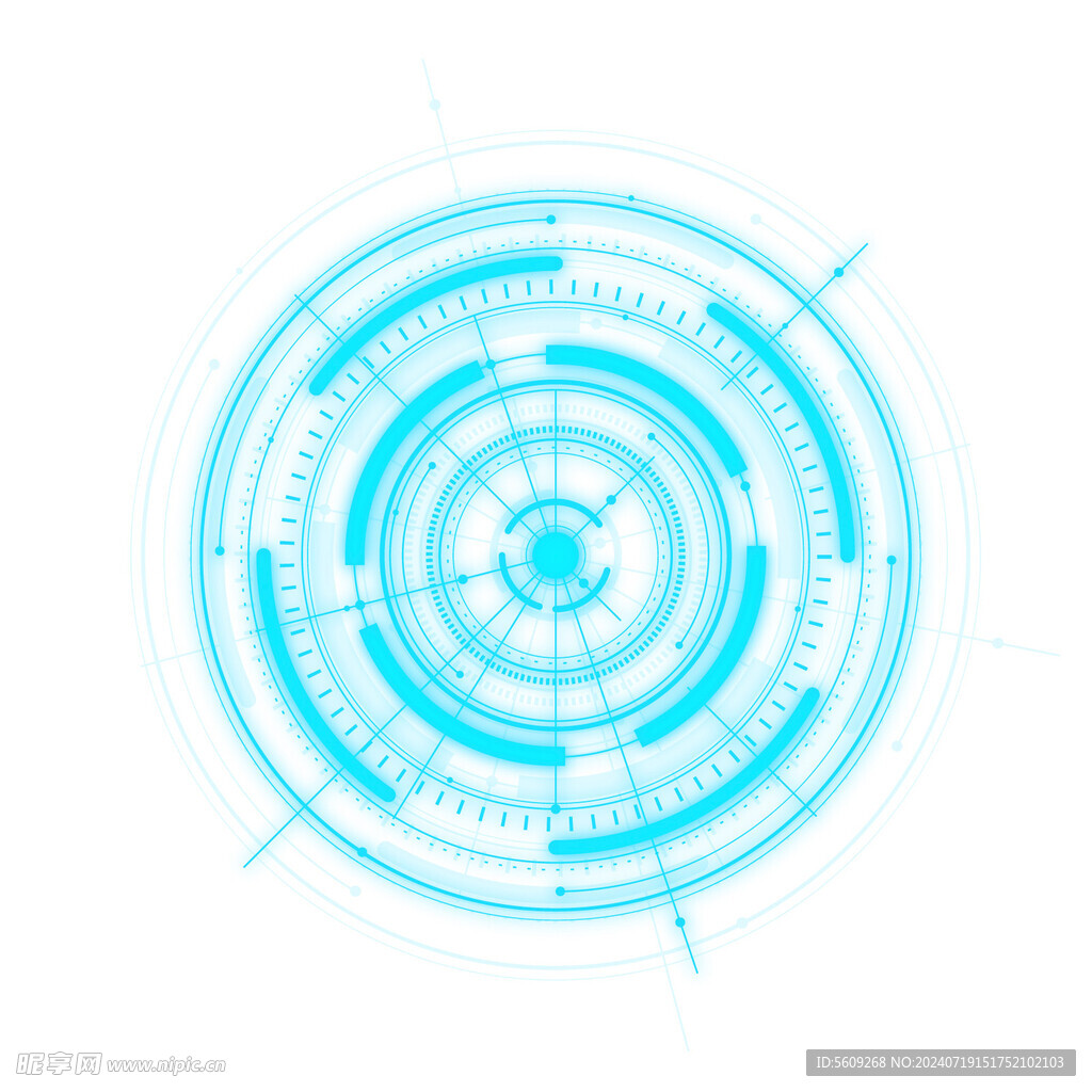 蓝色科技圆环矢量素材
