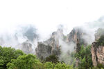 张家界天子山风光  高山 浓雾
