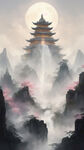 佛光万丈 中国风 仙境